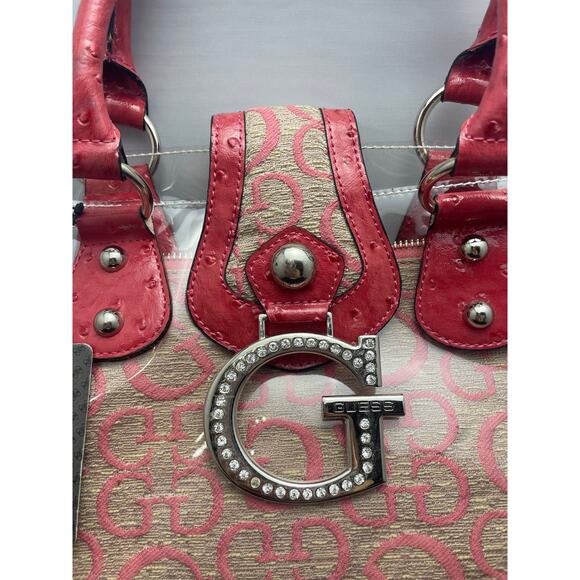 Y2K NWT Pink Guess Clear Tote Purse with Removeable Travel Bag - Picture 3 of 8
